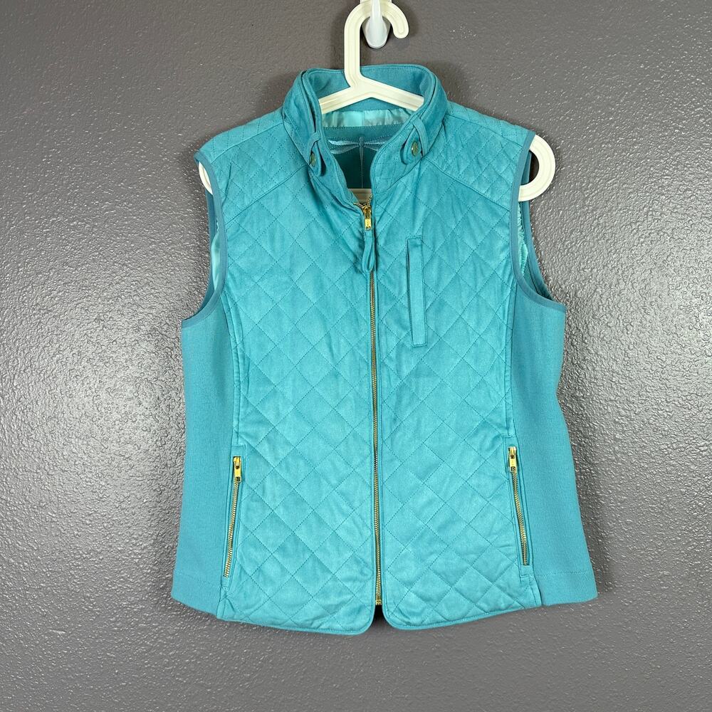 Tyler Boe Quilted Vest size Large Aquamarine Blue  NEW NWT